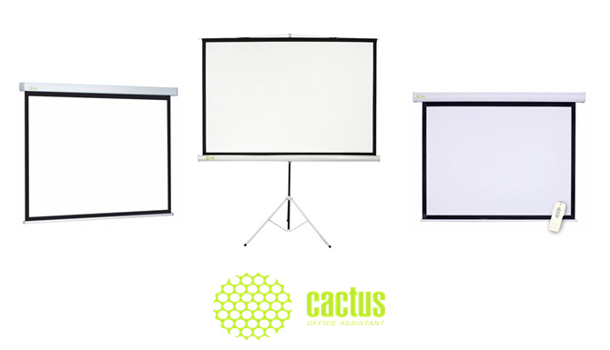 экраны для проекционного оборудования Кактус