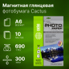 Фотобумага Cactus CS-MGA669010 A6/690г/м2/10л./белый глянцевое/магнитный слой для струйной печати 