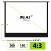 Экран Cactus 150x200см FloorExpert CS-PSFLE-200X150 4:3 напольный рулонный