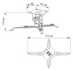 Кронштейн для проектора Cactus  CS-VM-PREC01-WT  белый макс.23кг потолочный поворот и наклон