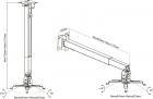 Кронштейн для проектора Cactus CS-VM-PRE03-WT белый макс.20кг настенный и потолочный поворот и наклон