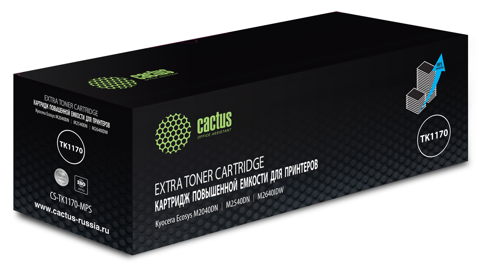 Картридж лазерный Cactus CS-TK1170-MPS TK-1170X черный (12000стр.) для Kyocera Ecosys M2040dn/ M2540dn/M2640idw