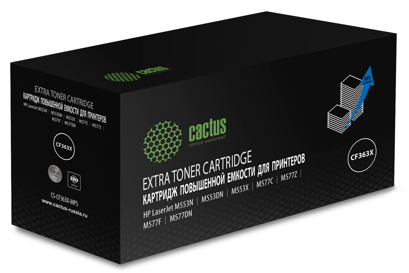 Картридж лазерный Cactus CS-CF363X-MPS CF363XX пурпурный (18000стр.) для HP CLJ M552dn/M553dn/M553N/M553x