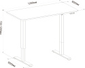 Стол для компьютера Cactus CS-ED-WWT электропривод столешница МДФ белый каркас белый 