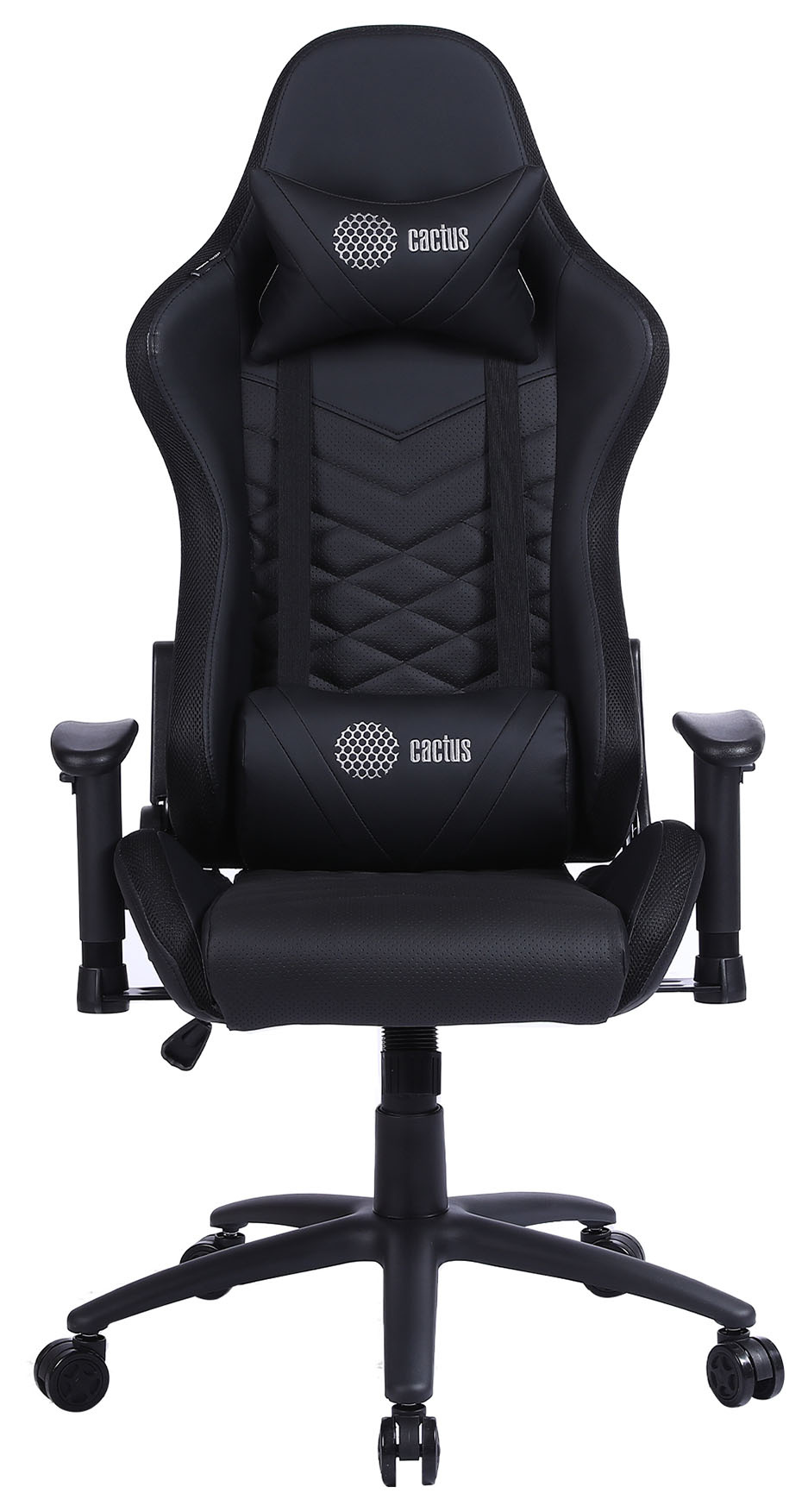 Кресло игровое Cactus CS-CHR-0099BL черный эко.кожа с подголов. крестов. сталь 