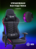 Кресло игровое Cactus CS-CHR-0099BL с RGB подсветкой черный экокожа с подголов. крестов. сталь 