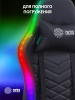 Кресло игровое Cactus CS-CHR-0099BL с RGB подсветкой черный экокожа с подголов. крестов. сталь 