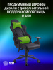 Кресло игровое Cactus CS-CHR-0099BL с RGB подсветкой черный экокожа с подголов. крестов. сталь 