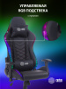 Кресло игровое Cactus CS-CHR-0099BLR с RGB-подсветкой черный/красный экокожа с подголов. крестов. сталь 