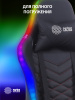 Кресло игровое Cactus CS-CHR-0099BLR с RGB-подсветкой черный/красный экокожа с подголов. крестов. сталь 
