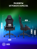 Кресло игровое Cactus CS-CHR-0099BLR с RGB-подсветкой черный/красный экокожа с подголов. крестов. сталь 