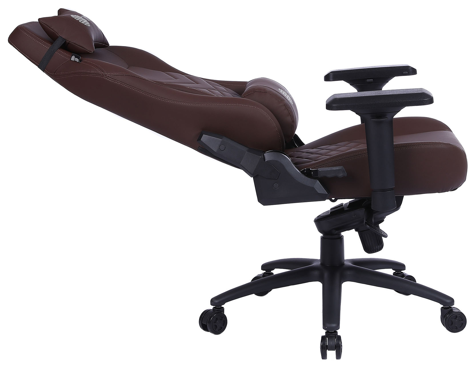 Кресло игровое Cactus CS-CHR-0112BR коричневый эко.кожа с подголов. крестов. сталь 
