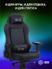 Кресло игровое Cactus CS-CHR-0112BL черный экокожа с подголов. крестов. сталь 