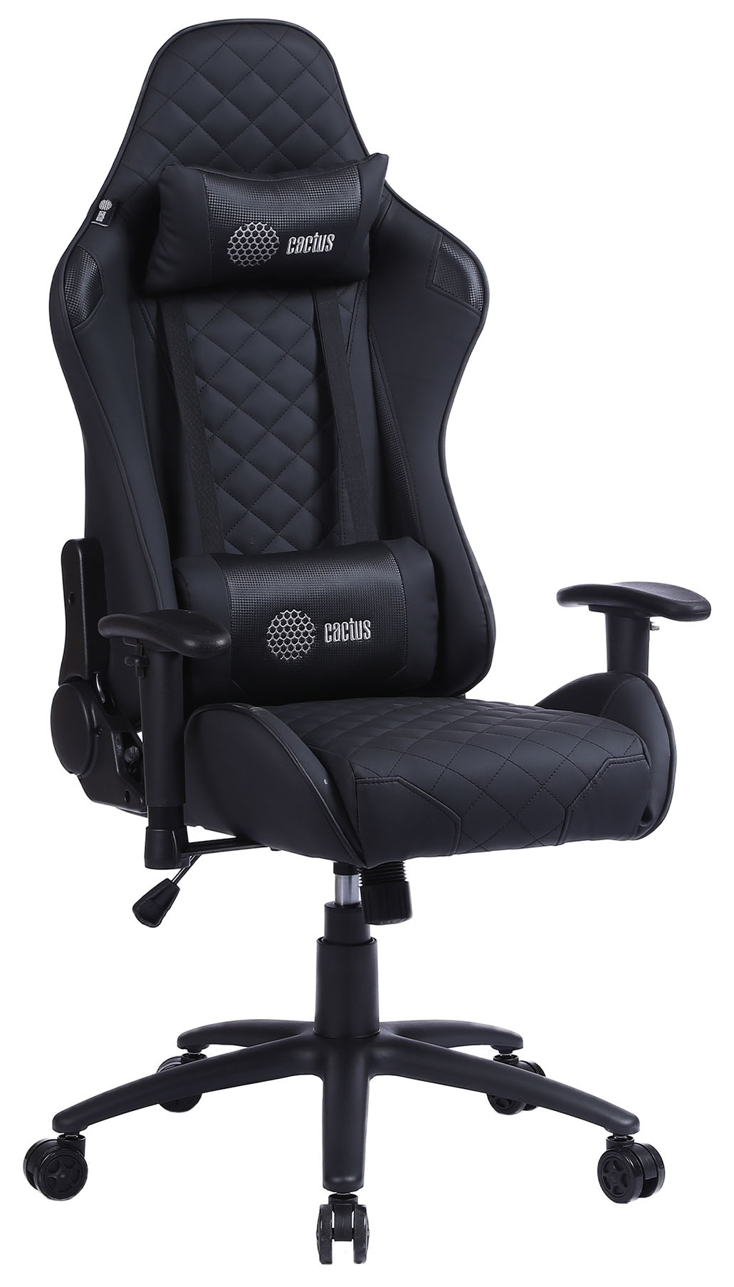Кресло игровое Cactus CS-CHR-030BL черный эко.кожа с подголов. крестов. сталь 