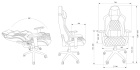 Кресло игровое Cactus CS-CHR-130 черный экокожа с подголов. крестов. сталь 