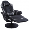 Кресло игровое Cactus CS-CHR-GS200BLG черный/серый подст.для ног 