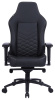 Кресло игровое Cactus  CS-CHR-0112BL-M с вибромассажем  черный экокожа с подголов. крестов. черный