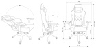 Кресло игровое Cactus  CS-CHR-0112BL-M с вибромассажем  черный экокожа с подголов. крестов. черный