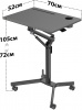Стол для ноутбука Cactus VM-FDS101B столешница МДФ черный 70x52x105см (CS-FDS101BBK) 