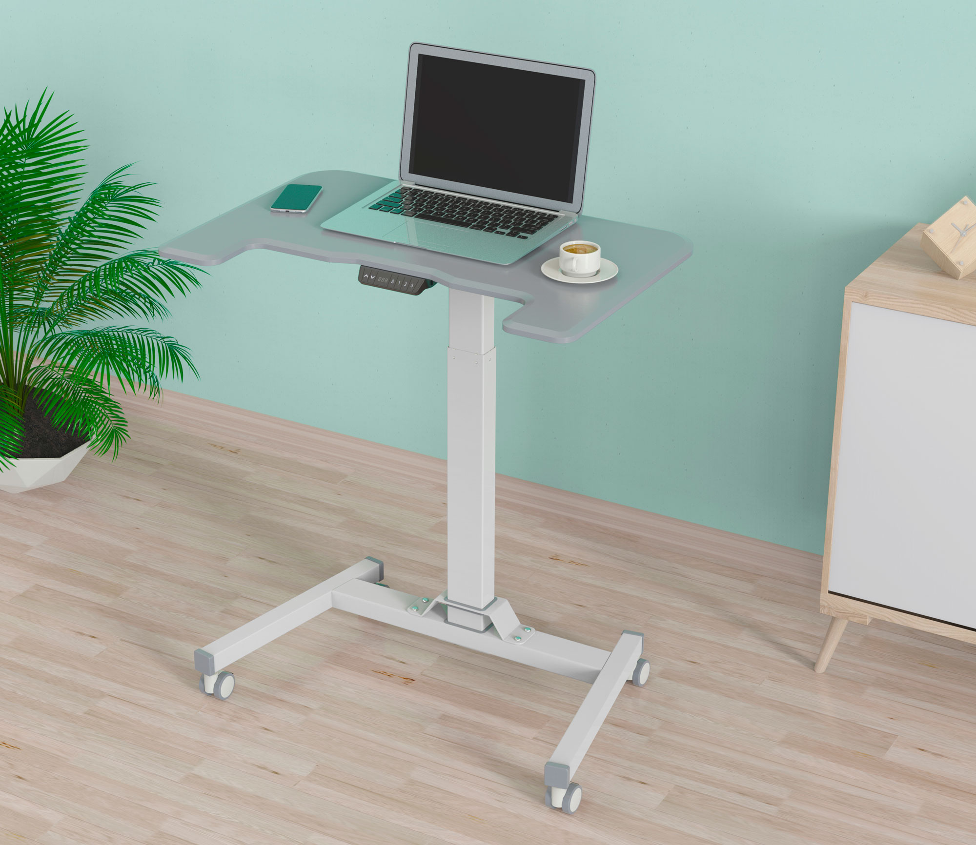 Стол для ноутбука Cactus VM-FDE101 столешница МДФ серый 80x60x123см (CS-FDE101WGY) 