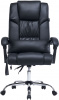 Кресло Cactus CS-CHR-OC02M-BK черный эко.кожа крестов. сталь 