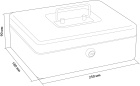 Ящик для денег без номинала Cactus CS-CB-003BL 90x250x180 синий сталь 1.367кг 