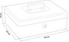 Ящик для денег Cactus CS-CB-004WT 90x300x240 бежевый металл 