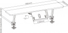 Полка Cactus CS-KD15-PK для столов 90x21.4x29.5см розовый 