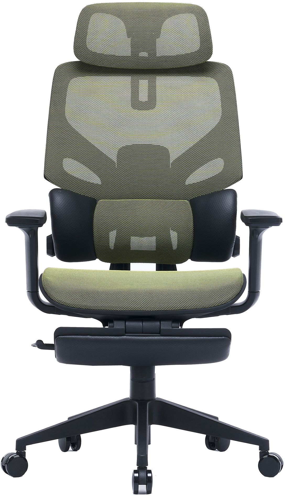 Кресло Cactus CS-CHR-MC01-LGN салатовый сет./эко.кожа с подголов. крестов. пластик подст.для ног 