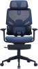 Кресло Cactus CS-CHR-MC01-BL синий сет./эко.кожа с подголов. крестов. пластик подст.для ног 