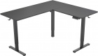 Стол для компьютера Cactus угловой подъёмный столешница МДФ черный каркас черный 140х72х60см (CS-EDXL-BBK) 