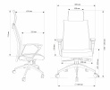 Кресло руководителя Cactus CS-LBK-BARSELONA кожа крестов. алюминий 