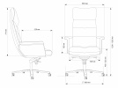 Кресло руководителя Cactus CS-LBR-CARACAS коричневый сиденье коричневый кожа крестов. алюминий 