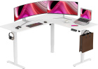 Стол для компьютера Cactus CS-EDXL-WWT электропривод столешница МДФ белый каркас белый 160x140x72см 