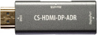 Переходник аудио-видео Cactus CS-HDMI-DP-ADR HDMI (m)/DisplayPort (f) позолоч.конт. серый