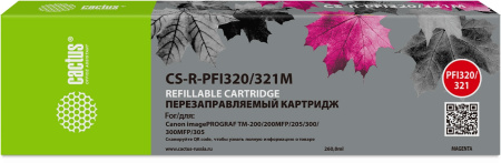 Картридж перезаправляемый струйный Cactus CS-R-PFI320/321M