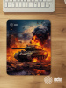 Коврик для мыши Cactus  Burning tank  рисунок 300x250x3мм (CS-MPC-D04M)