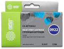 Картридж струйный Cactus CS-EPT0922 T0922 голубой (6.6мл) для Epson Stylus C91/CX4300/T26/T27/TX106/TX109/TX117/TX119 с чипом