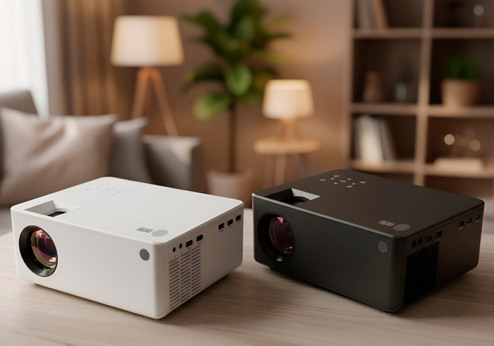 Проекторы Cactus CS-PRM.04 в белом и чёрном цветах